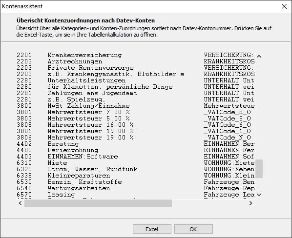 Assistent Kontenzuordnungen